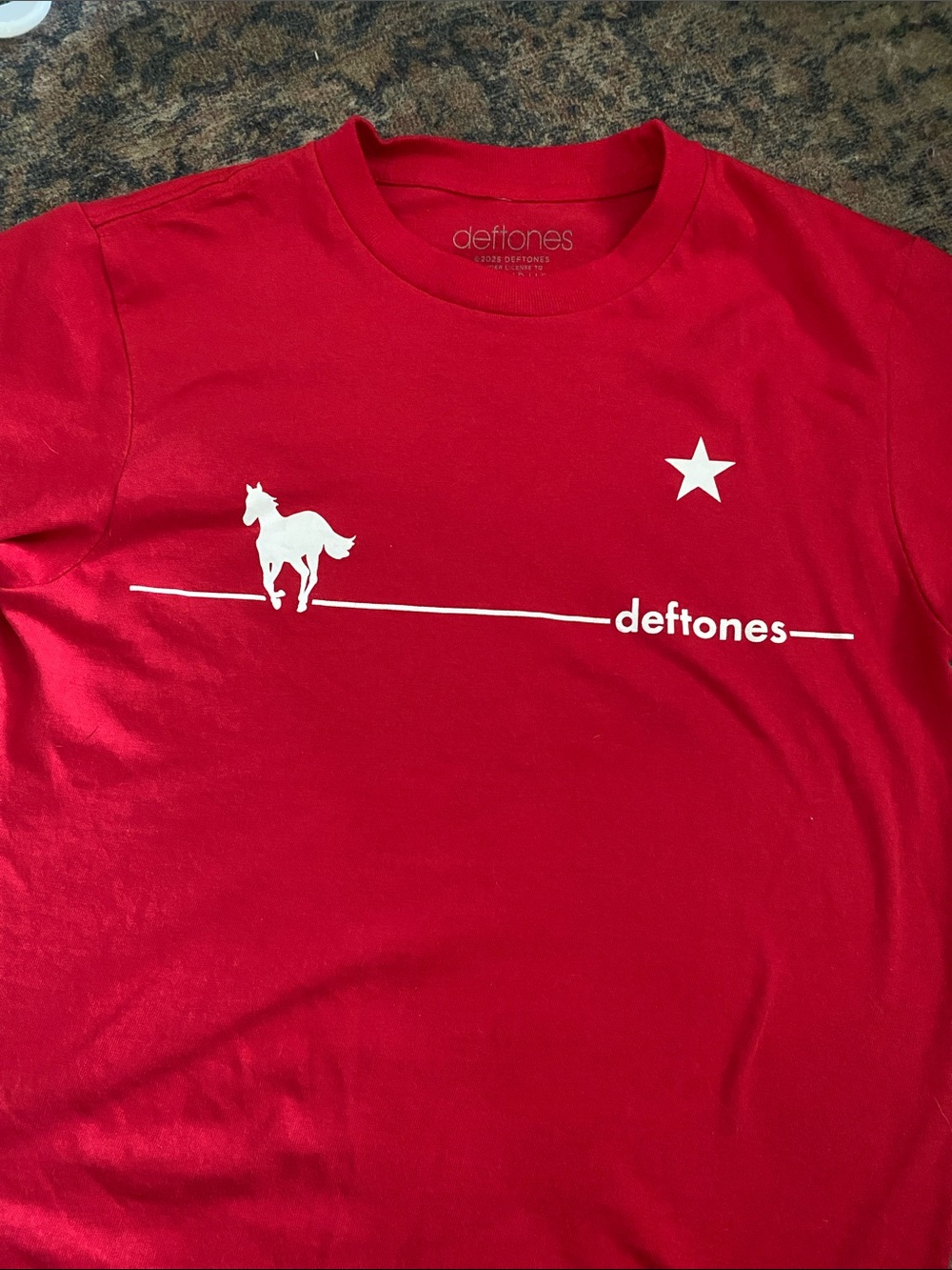Deftones Red Graphic Short Sleeve Tee